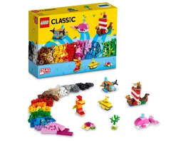 LEGO Classic 11018 Kreativer Meeresspass Box mit Bausteinen fuer Kinder