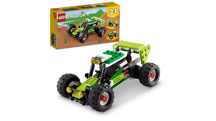 LEGO Creator 31123 3-in-1 Geländebuggy, Quad, Bagger Spielzeug-Fahrzeuge