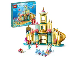 LEGO Disney 43207 Arielles Unterwasserschloss mit Minipuppe Meerjungfrau