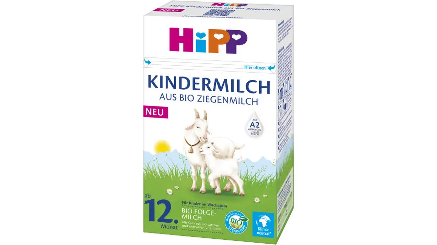 HiPP Milchnahrung aus Bio Ziegenmilch Kindermilch aus Bio Ziegenmilch, 400g