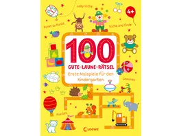100 Gute Laune Raetsel Erste Malspiele fuer den Kindergarten Lernspiel Sammlung zum Raetseln und Malen fuer Kinder ab 4 Jahren