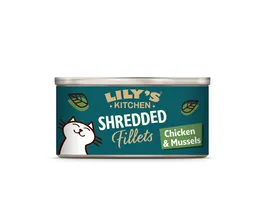 Lilys Kitchen Katzennassfutter Shredded Fillets Chicken Mussel 70 g