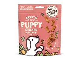 Lilys Kitchen Hundesnack Treats Chicken Salmon Nibbles for Puppies 70 g