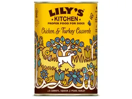 Lilys Kitchen Hundenassfutter Chicken Turkey Casserole 400 g