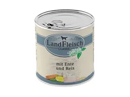 LandFleisch Classic Hundenassfutter Ente Reis mit Frischgemuese 800g