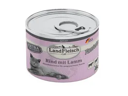 LandFleisch Katzennassfutter Adult Pastete Rind mit Lamm