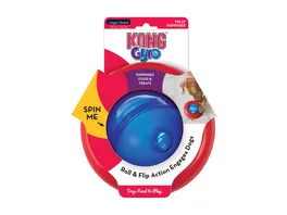 KONG Hundespielzeug Gyro S rot blau