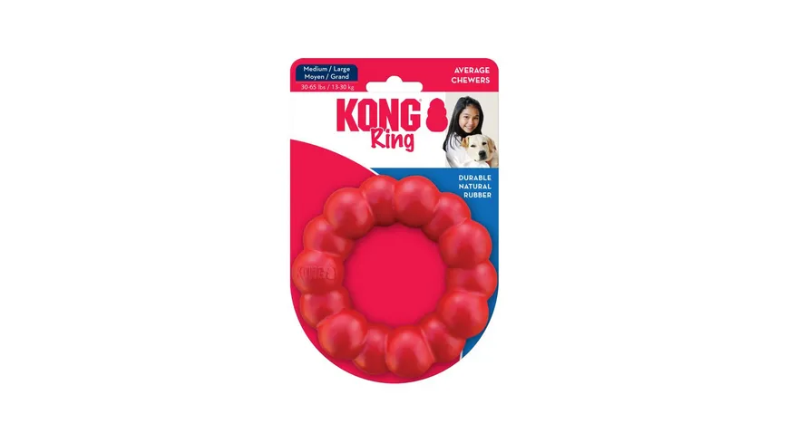 KONG Hundespielzeug Ring rot M-L