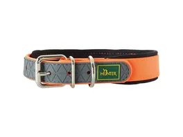 Hunter Hundehalsband Convenience Comfort Farbe neonorange Groesse 60 Masse 47 55 cm 2 5 cm