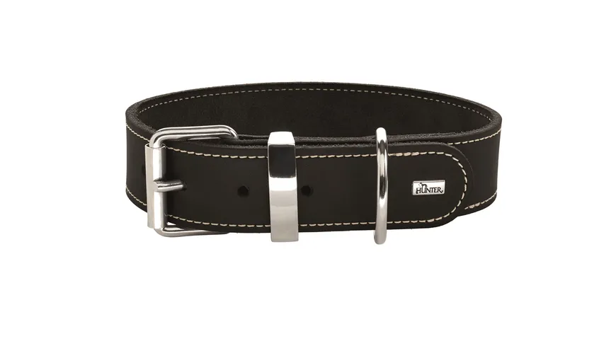 Hunter Hunde Halsband Aalborg Special schwarz Softvollrindleder  Größe: 55