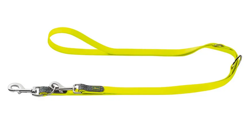 Hunter verstellbare Hunde Führleine Convenience Farbe: neon-gelb Größe 15 mm / 200 cm