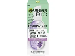 Garnier Bio Lavendel 2 in 1 Anti Aging Serum Creme mit Hyaluronsaeure
