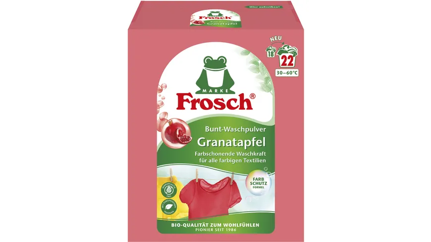 Frosch Waschpulver Bunt Granatapfel