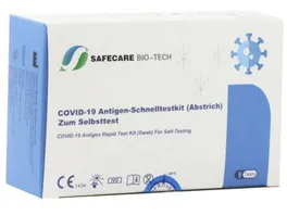 SAFECARE Selbsttest COVID 19 Antigen Nasal 5 Stueck