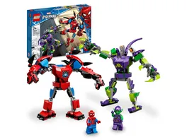 LEGO Marvel 76219 Spider Mans und Green Goblins Mech Duell Figuren Set