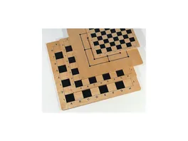 Weible Spiele Schachbrett Birkenschichtholz schwarz bedruckt matt lackiert Feldgroesse 41 mm