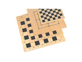 Weible Spiele Schachbrett Birkenschichtholz schwarz bedruckt matt lackiert Feldgroesse 50 mm