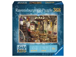 Ravensburger Puzzle EXIT Puzzle Kids In der Zauberschule 368 Teile Puzzle fuer Kinder ab 9 Jahren