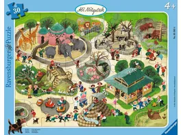 Ravensburger Puzzle Ali Mitgutsch Im Zoo 30 48 Teile Rahmenpuzzle fuer Kinder ab 4 Jahren