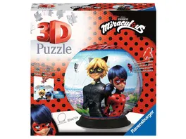 Ravensburger Puzzle 3D Puzzles Puzzle Ball Miraculous 72 Teile Puzzle Ball fuer Erwachsene und Kinder ab 6 Jahren