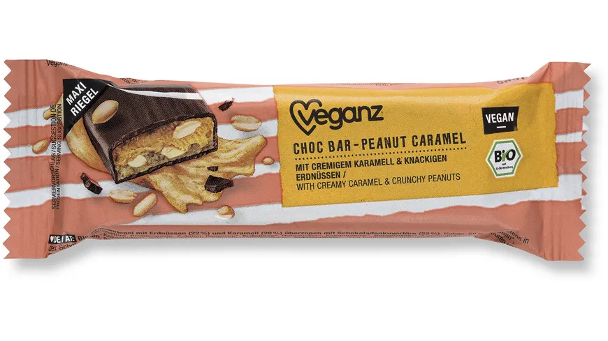 Veganz Bio Schokoladenriegel Peanut Caramel