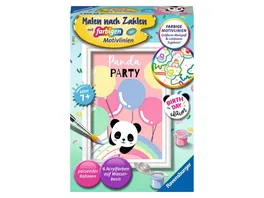 Ravensburger Beschaeftigung Malen nach Zahlen Panda Party Kinder ab 7 Jahren