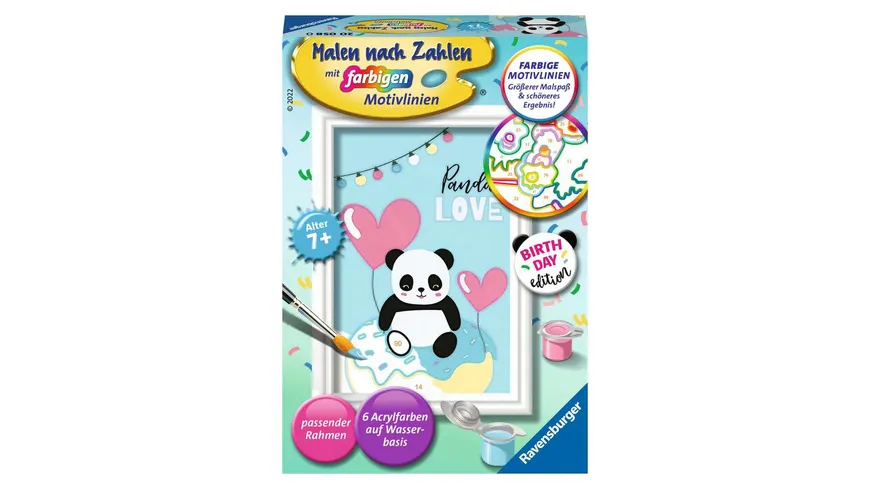 Ravensburger Beschäftigung - Malen nach Zahlen - Panda Love