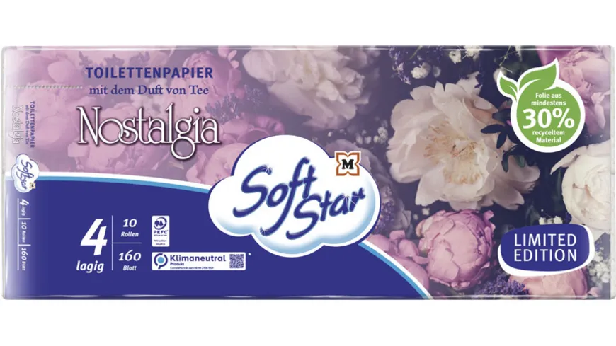 SoftStar Toilettenpapier 4-lagig 10 x 160 Blatt Nostalgia & Teeduft