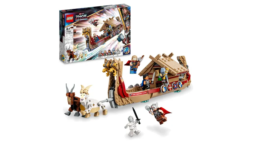 LEGO Marvel 76208 Das Ziegenboot Spielzeug-Schiff aus Thor: Love & Thunder