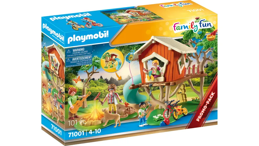 PLAYMOBIL 71001 - Family Fun - Abenteuer-Baumhaus mit Rutsche