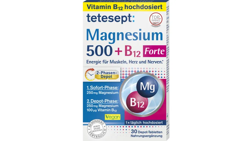 tetesept Magnesium 500 + B12 Depot