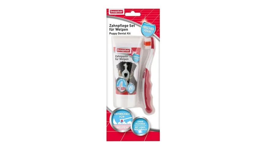 beaphar Hundehygiene Zahnpflege Set für Welpen