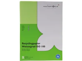 PAPERZONE Kopierpapier recycling A4 Weissegrad ISO 100