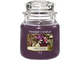 Yankee Candle Mittelgrosse Kerze im Glas Moonlit Blossom