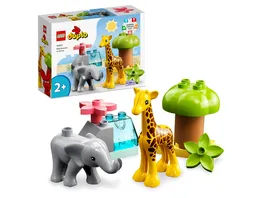 LEGO DUPLO 10971 Wilde Tiere Afrikas Spielzeug Set mit Tierfiguren
