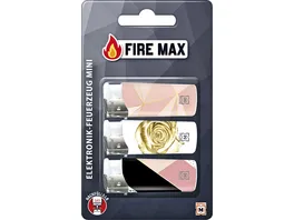 FIRE MAX Feuerzeuge Elektronik Mini 3er Pack