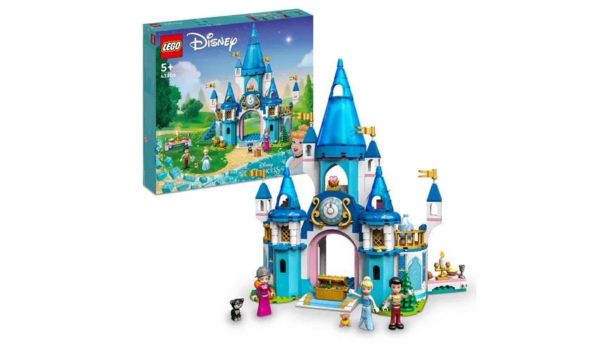 LEGO Disney Princess 43206 Cinderellas Schloss Spielzeug zum Bauen