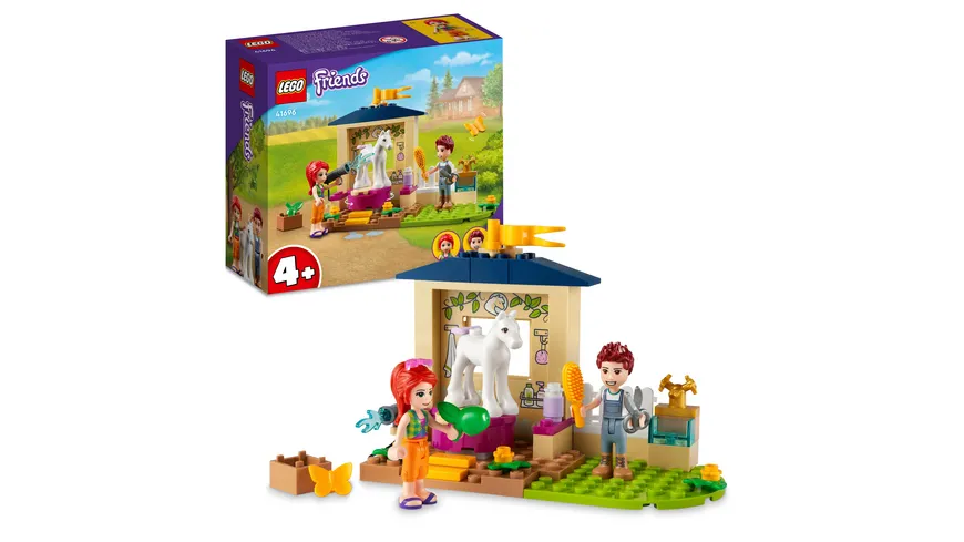 LEGO Friends 41696 Ponypflege Spielzeug-Pferdestall ab 4 Jahre