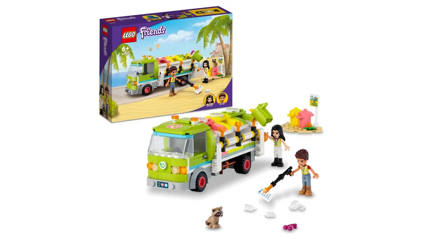 LEGO Friends 41712 Recycling-Auto Spielzeug-Müllwagen, Lernspielzeug