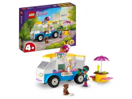 LEGO Friends 41715 Eiswagen Spielzeug mit Fahrzeug und Mini Puppen