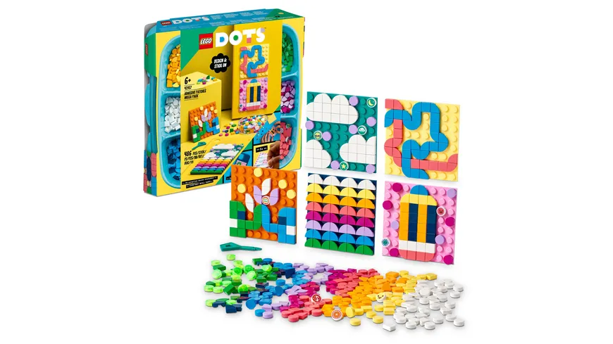 LEGO DOTS 41957 DOTS Kreativ-Aufkleber-Set, 5in1 Bastelset für Kinder