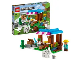 LEGO Minecraft 21184 Die Baeckerei Spielzeug Set mit Figuren inkl Creeper