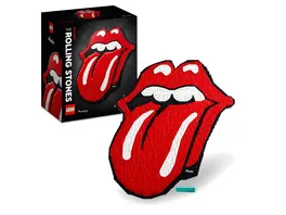 LEGO ART 31206 The Rolling Stones Logo DIY Wanddeko Set fuer Erwachsene