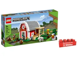 LEGO Minecraft 21187 Die rote Scheune Spielzeug Bauernhof mit Tieren