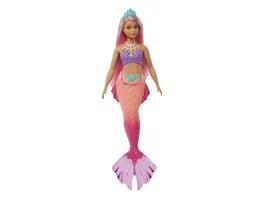 Barbie Dreamtopia Meerjungfrau Puppe kurvig rosafarbenes Haar Spielzeug ab 3 Jahren