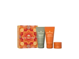 ORIGINS Our Trio to Cleanse Hydrate Brighten Mini Travel Essentials Geschenkpackung