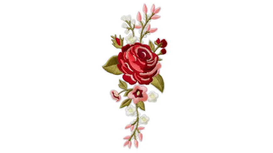 Mono Quick Bügelmotiv Blütenranke 6,7 x 15,0 cm