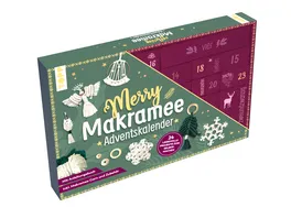 Adventskalender Merry Makramee Material fuer 24 Makramee Projekte Mit Anleitungsbuch