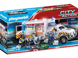 PLAYMOBIL 70936 City Action Rettungs Fahrzeug US Ambulance