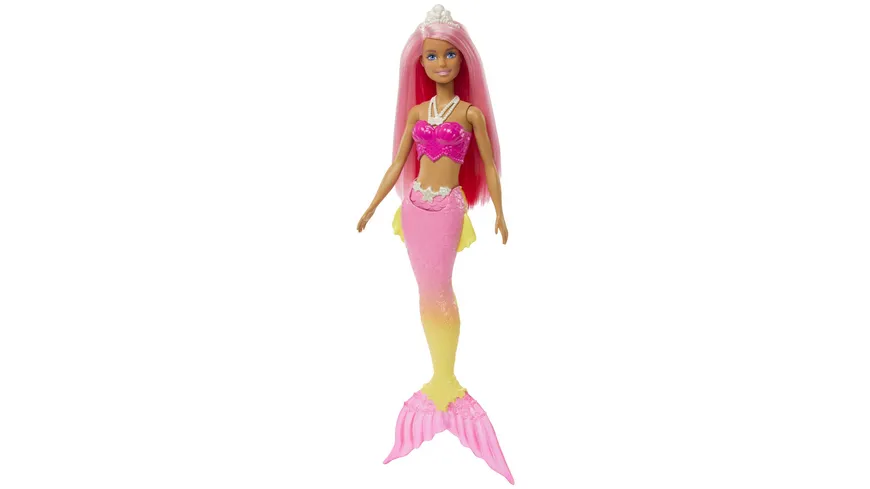 Barbie Dreamtopia Meerjungfrau-Puppe (pinkfarbenes Haar), Spielzeug ab 3 Jahren